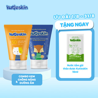 Combo Kem chống nắng cho bé Kutieskin và Kem dưỡng ẩm cho bé Kutieskin - KKA01+CNK01