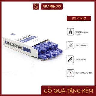Bút Lông Dầu 2 Đầu PO-TM101 không xóa được