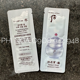 10 gói date 2026 - kem dưỡng trắng chống lão hoá Whoo Radiant White Moisture Cream