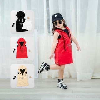 Set váy thể thao bé gái cá tính kèm áo sát nách campus nexxi