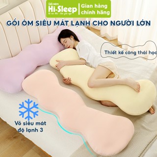 Gối ôm mát lạnh Hi-Sleep cho người lớn 35x100 - Thiết kế công thái học vỏ lụa băng thoáng mát, êm ái