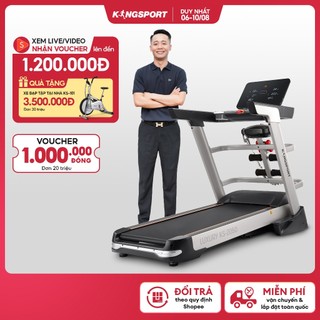 Máy chạy bộ KINGSPORT Luxury KS-2050 tốc độ tối đa 18,8km/h, 12 chường trình luyện tập, tra dầu tự động