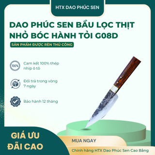 Dao Bầu Phúc Sen Siêu Sắc Chuyên Lọc Thịt Rèn Thủ Công Thép Nhíp Ô Tô  G08D - HTX Dao Phúc Sen