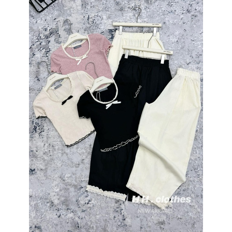 SET ÁO BODY NƠ TĂM ZIP VIỀN REN MIX QUẦN THÔ