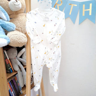 Body sleep, bodysuit cotton kéo khoá cúc bấm cho bé hàng xuất dư xịn