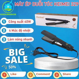Máy duỗi tóc thẳng tóc 4 mức nhiệt kemei 329-dụng cụ tạo kiểu,làm đẹp, là thẳng tóc đẹp
