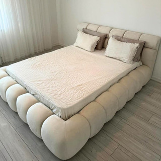 Giường ngủ bánh mì cao cấp Dino - Bọc nhung hiện đại, sang trọng - Nội thất phòng ngủ đẳng cấp