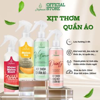 Xịt thơm quần áo JULYHOUSE 20ml/280ml chiết xuất tinh dầu thiên nhiên thơm mát