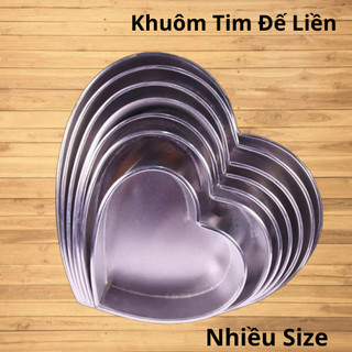 Khuôn Nhôm Gò Hình Trái Tim Dày 5 Ly, Làm Rau Câu 3D Và 4D, bánh Gato, Flan. (Nhiều Size)