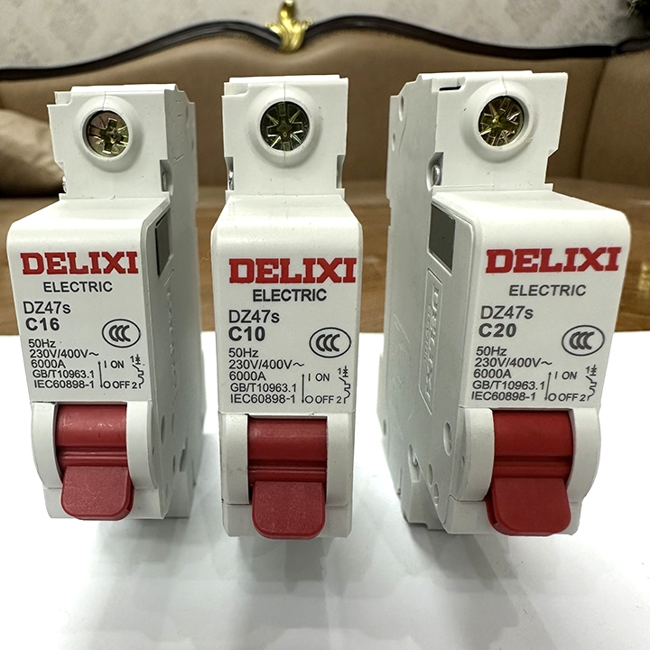 MCB DELIXI-1 PHA  10A 16A 20A dòng cắt 6kA, (Hàng nội địa), át tép, cb ac