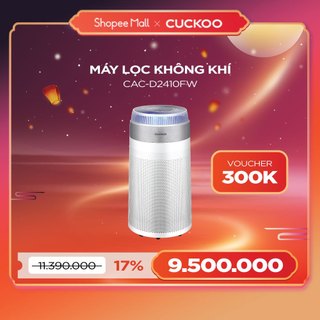 Máy lọc không khí cuckoo cac-d2410fw/whcrvn diện tích 30m2 - 90m2 - lọc bụi mịn, chế độ smart room care