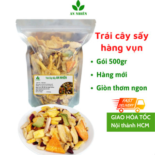Trái cây sấy rau củ sấy An Nhiên 500gr hàng vụn giòn ngon