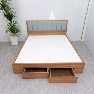  Giường ngủ bọc nệm gỗ MDF nhập khẩu 2 hộc kéo thương hiệu Nội thất DINO 