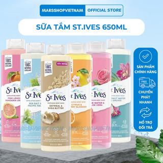 Sữa tắm dưỡng da st.ives 650ml body wash, sữa tắm tẩy tế bào chết st.ives 650ml - marsshopvietnam