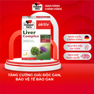 Viên uống giải độc gan Doppelherz Liver Complex hỗ trợ giải độc và hạ men gan (Hộp 30 viên)