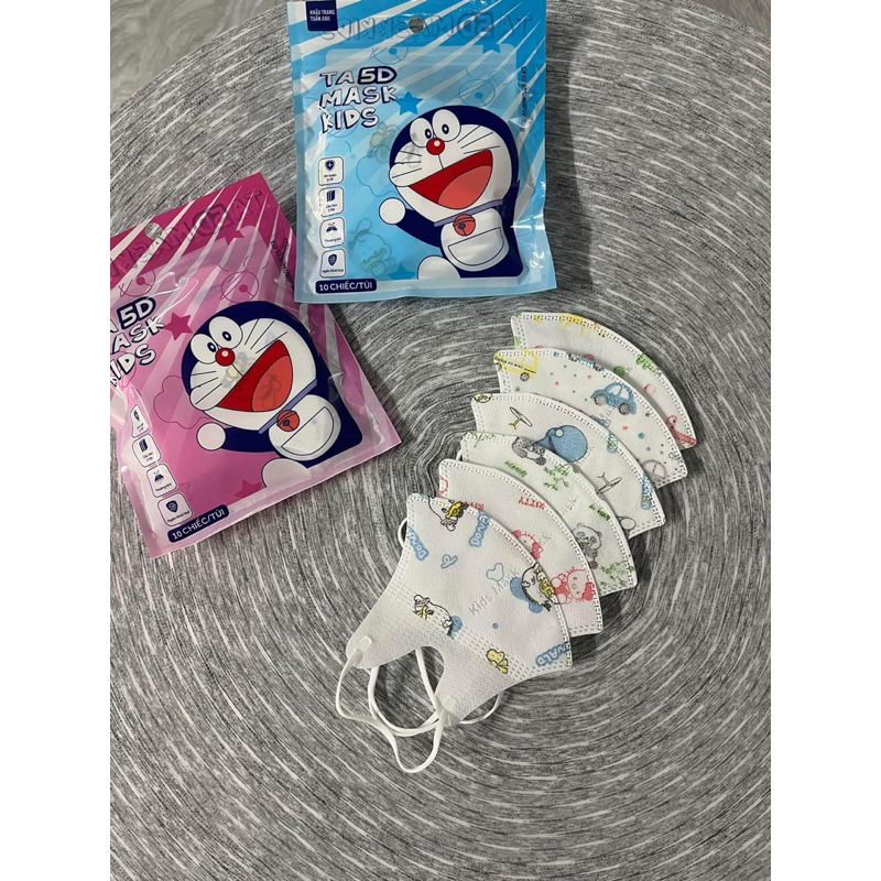 10 chiếc khẩu trang 5d trẻ em