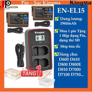 Pin sạc đôi kingma ver 3/ ver 4/ ver 5 cho nikon en-el15
