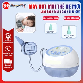 Máy Hút Mũi Cho Bé Sơ Sinh Cao Cấp, Dụng Cụ Hút Mũi Có Dây Tiệt Trùng UV Với 6 Chế Độ Hút, Có Nhạc Và Đèn Tiện Lợi