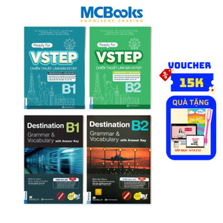 Sách - combo luyện thi chứng chỉ tiếng anh trình độ b1,b2 - destination b1,b2 + vstep b1,b2