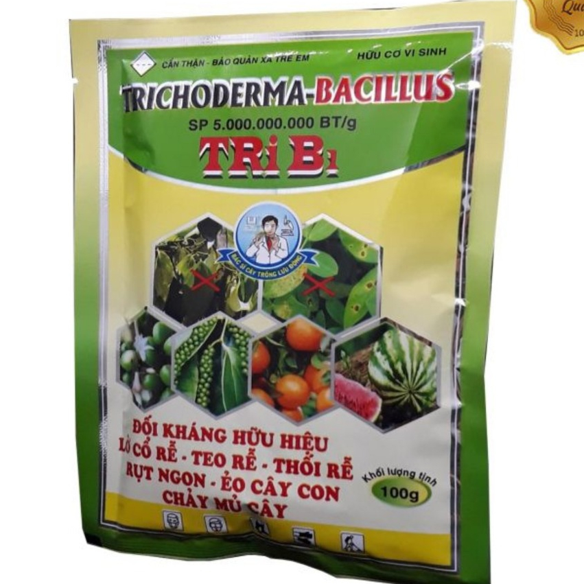 Chế phẩm hữu cơ vi sinh Trichoderma Bacilius gói 100g