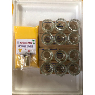 Combo làm 12 ly sen tròn 2 hộp nến bơ cúng dường , nến bơ cúng phật