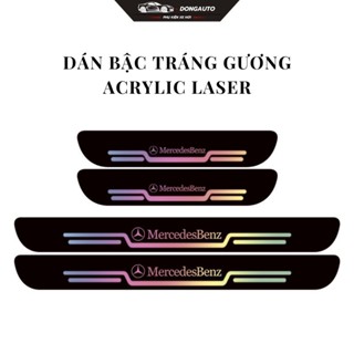 Dán bậc cửa xe ô tô bảo vệ bệ cửa bằng Acrylic Laser đầy màu sắc chống bước và chống trầy xước hàng cao cấp