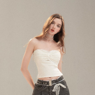  AIAI OFFICIAL "Sophie" Tube Top- Áo ống "Sophie" cúp ngực phối ren dáng dài đính nơ 