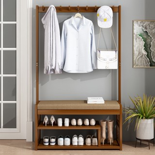 SUNNY BIERE Kệ Để Giày Dép 2 Tầng Bằng Tre Dễ Dàng Thay Đổi Giày Và Treo Quần Áo