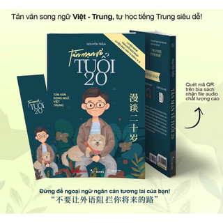 Sách tản mạn về tuổi 20- tản văn song ngữ Việt Trung luyện nghe viết tiếng trung