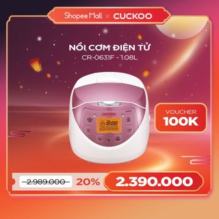 Nồi cơm điện tử cuckoo 1l cr-0631f - lòng nồi chống dính, nhiều chế độ nấu ăn - chất lượng hàn quốc