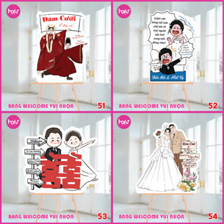 BẢNG CHỮ NHẬT WELCOME VUI NHỘN ĐÁM CƯỚI - ĐÁM HỎI - SINH NHẬT DÀY 5mm HAFU HOUSE [51-83]