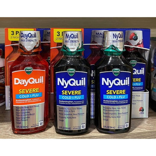 Siro ngày & đêm vicks dayquil & nyquil 354ml - hàng mỹ