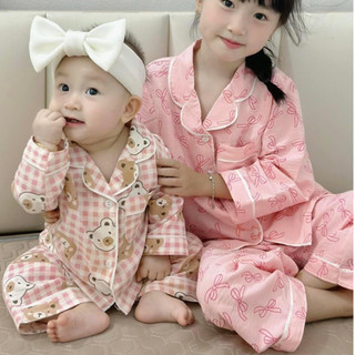 Pijama cho bé gái, đồ ngủ bé gái dài tay thu đông ,bộ bé gái bánh bèo size 10-30kg