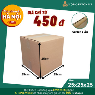25x25x25 hộp carton đóng hàng, thùng giấy carton gói hàng giá rẻ - Hộp carton HT HN