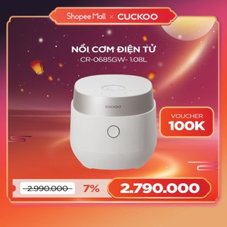 Nồi cơm điện cuckoo 1.08l cr-0685gw - lòng nồi chống dính - hàng chính hãng