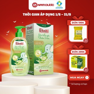 Sữa tắm gội thảo dược Ích Nhi cho bé chai 200ml phòng cảm lạnh, ngừa rôm sẩy, mẩn ngứa, dưỡng da mềm mịn cho bé
