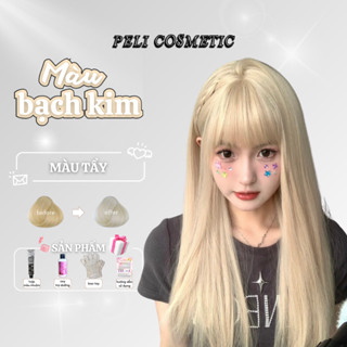 Thuốc nhuộm tóc màu BẠCH KIM thuốc nhuộm tóc tặng kèm Oxy trợ dưỡng và bao tay
