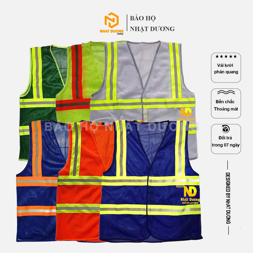 Áo bảo hộ lao động phản quang Nhật Dương
