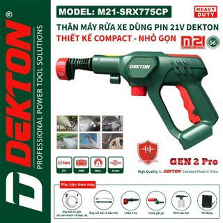 Máy xịt áp lực cầm tay dekton / m21-srx775cp / chân phổ thông mkt / dòng compact