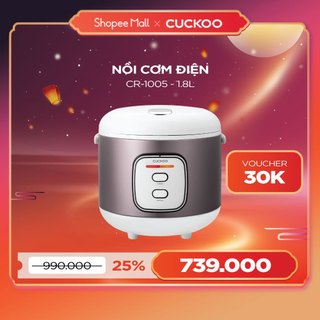 Nồi cơm điện cuckoo 1.8l cr-1005 lòng nồi chống dính - bảo hành 2 năm -hàng chính hãng