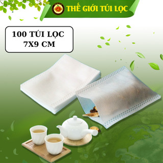 Túi lọc trà, cà phê PHUKIENTUILOC chất liệu Vải không dây - hàn nhiệt, size 7x9cm - Combo 100 túi
