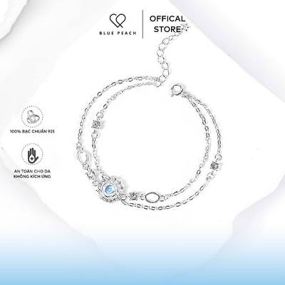 Lắc Tay Bạc 925 Blue Peach LT Milky Way V14 - Moonstone LT762