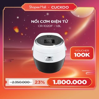 Nồi cơm điện tử Cuckoo 1,8 lít CR-1020F- Bảng điều khiển LED-Lòng nồi chống dính-Chất lượng Hàn Quốc- chính hãng Cuckoo