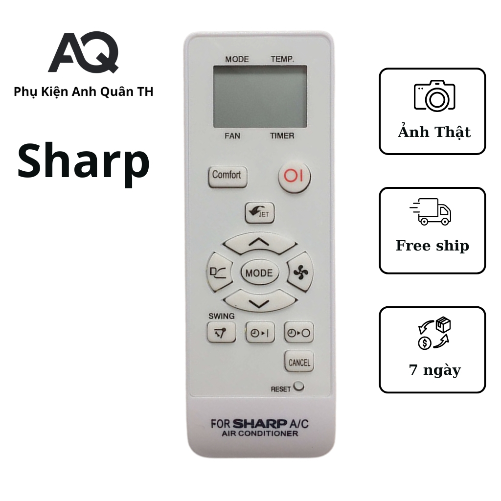 Điều khiển điều hòa Sharp | Remote máy lạnh Sharp CRMC-A907JBEZ