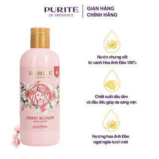 Sữa dưỡng thể Purite anh đào, hoa hồng 250ml