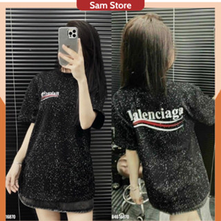 Áo Thun Ba Len, Người Yêu, Đì O In Họa Tiết Vảy Sơn Chữ Trước Và Sau Áo Cực Đẹp Dáng Rộng Unisex Nam Nữ