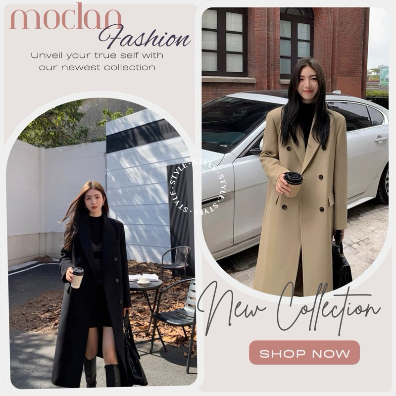(moclanorder -Order) Áo khoác dáng dài nhà MULVAN chính hãng
