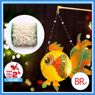 Dây chuỗi hạt ngọc trai 3m,5m - Hạt ngọc làm dây lồng đèn trung thu,Trang trí hoa cưới handmade, tiệc cưới cô dâu 02321