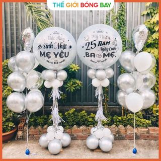 BÓNG IN TÊN THEO YÊU CẦU TRANG TRÍ ĐÁM CƯỚI TO 90cm