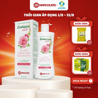 Dung dịch vệ sinh phụ nữ Emhappy Nam Dược hương hoa hồng chai 120ml